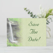 Wasserfall-Hochzeit - Save The Date Einladung (Stehend Vorderseite)