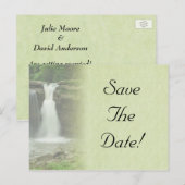 Wasserfall Hochzeit speichern Datum Postkarte (Vorne/Hinten)