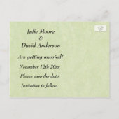 Wasserfall Hochzeit speichern Datum Postkarte (Rückseite)