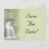 Wasserfall Hochzeit speichern Datum Postkarte (Vorderseite)