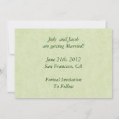 Wasserfall-Hochzeit speichert das Datum Einladung (Rückseite)