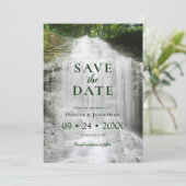 Wasserfall-Hochzeitssemble - Foto Save the Date (Stehend Vorderseite)