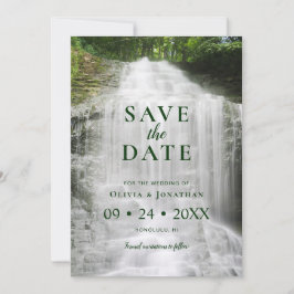Wasserfall-Hochzeitssemble - Foto Save the Date
