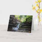 Wasserfall - Ihre Botschaft im Inneren Karte (Gelbe Blume)