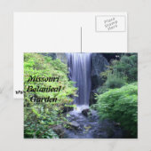 Wasserfall im Botanischen Garten Postkarte (Vorne/Hinten)