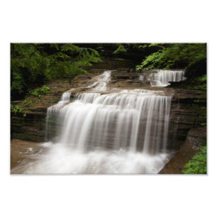 Wasserfall im Buttermilk Falls Staat Park, New Yor Fotodruck