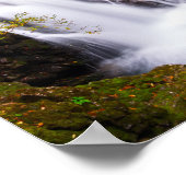 Wasserfall im Canyon der Vintgar-Schlucht im Herbs Poster (Ecke)