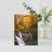 Wasserfall im Canyon der Vintgar-Schlucht im Herbs Postkarte (Stehend Vorderseite)