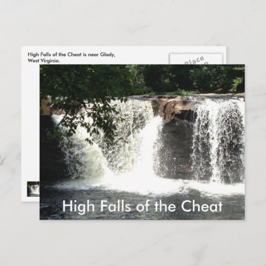 Wasserfall im Cheat River WV Wasserfall Postkarten (Vorne/Hinten)