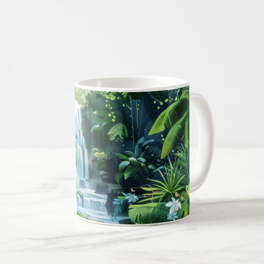 Wasserfall im Dschungel Kaffeetasse (VorderseiteRechts)