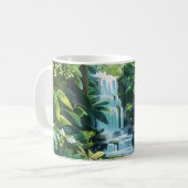 Wasserfall im Dschungel Kaffeetasse (Vorderseite Links)