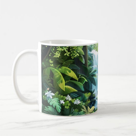 Wasserfall im Dschungel Kaffeetasse (Links)