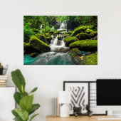 Wasserfall im Dschungel | Phu Tub Berk Mountain Poster (Heimbüro)