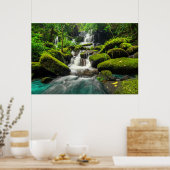 Wasserfall im Dschungel | Phu Tub Berk Mountain Poster (Küche)