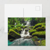 Wasserfall im Dschungel | Phu Tub Berk Mountain Postkarte (Vorne/Hinten)