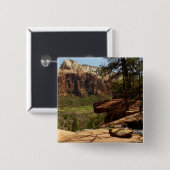 Wasserfall im Emerald Pools im Zion Nationalpark Button (Vorne & Hinten)