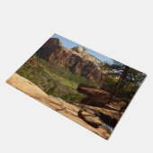 Wasserfall im Emerald Pools im Zion Nationalpark Fußmatte (Schrägansicht)