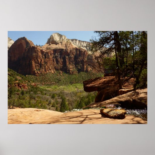 Wasserfall im Emerald Pools im Zion Nationalpark Poster (Vorne)
