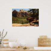Wasserfall im Emerald Pools im Zion Nationalpark Poster (Küche)