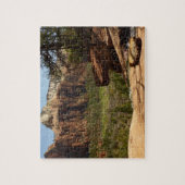 Wasserfall im Emerald Pools im Zion Nationalpark Puzzle (Vertikal)
