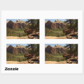 Wasserfall im Emerald Pools im Zion Nationalpark Rechteckiger Aufkleber (Blatt)