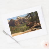 Wasserfall im Emerald Pools im Zion Nationalpark Rechteckiger Aufkleber (Umschlag)