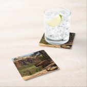 Wasserfall im Emerald Pools im Zion Nationalpark Rechteckiger Pappuntersetzer (Vor Ort)