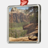 Wasserfall im Emerald Pools im Zion Nationalpark Silbernes Ornament (Links)