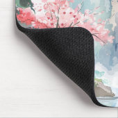Wasserfall im Frühling Mousepad (Ecke)