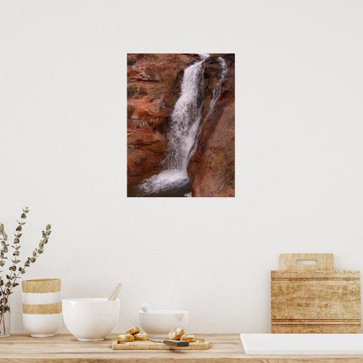 Wasserfall im Gebiet von Moab Poster (Küche)
