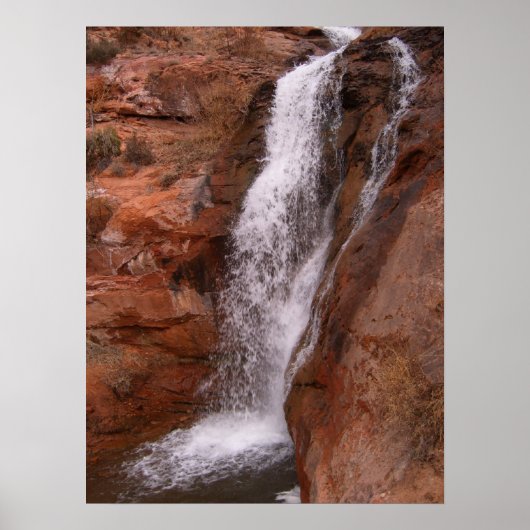 Wasserfall im Gebiet von Moab Poster (Vorne)