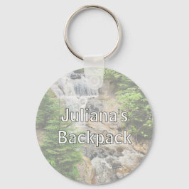 Wasserfall im Gebirge - Anhänger für den Rucksack Schlüsselanhänger