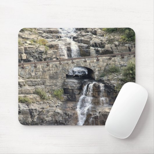 Wasserfall im Glacier Nationalpark Mousepad (Mit Mouse)