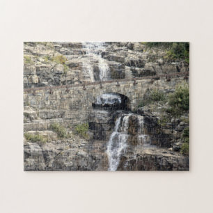 Wasserfall im Glacier Nationalpark Puzzle