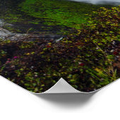 Wasserfall im Grünen Poster (Ecke)