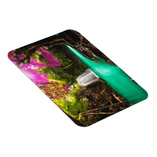 Wasserfall im Herbstwald Magnet (Rechte Seite)