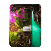 Wasserfall im Herbstwald Magnet (Vertikal)