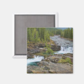 Wasserfall im kanadischen Felsgebirge Magnet (Vorderseite/Rückseite)