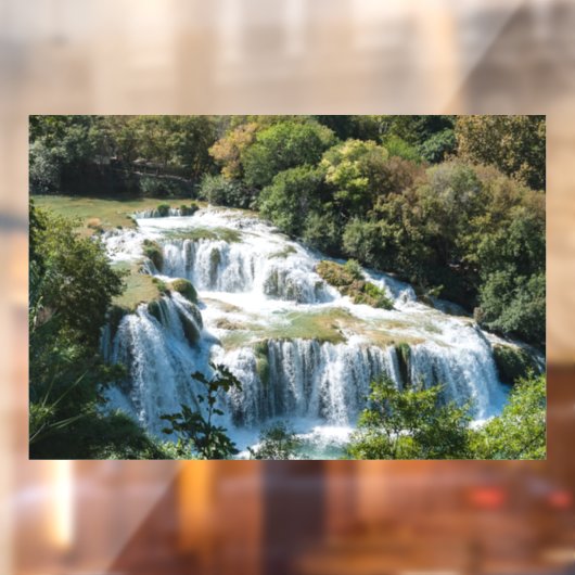 Wasserfall im Krka Nationalpark - Dalmatien, Kroat Fensteraufkleber (Blatt 2)