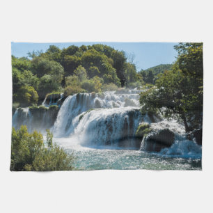 Wasserfall im Krka Nationalpark - Dalmatien, Kroat Geschirrtuch