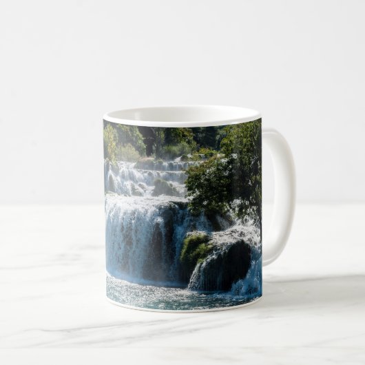 Wasserfall im Krka Nationalpark - Dalmatien, Kroat Kaffeetasse (VorderseiteRechts)