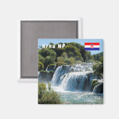 Wasserfall im Krka Nationalpark - Dalmatien, Kroat Magnet (Vorderseite/Rückseite)
