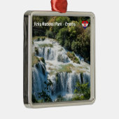 Wasserfall im Krka Nationalpark - Dalmatien, Kroat Ornament Aus Metall (Rechts)