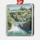 Wasserfall im Krka Nationalpark - Dalmatien, Kroat Ornament Aus Metall (Links)