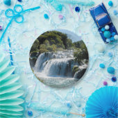 Wasserfall im Krka Nationalpark - Dalmatien, Kroat Pappteller (Party)