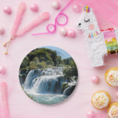 Wasserfall im Krka Nationalpark - Dalmatien, Kroat Pappteller (Party)