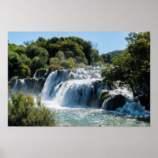 Wasserfall im Krka Nationalpark - Dalmatien, Kroat Poster (Vorne)