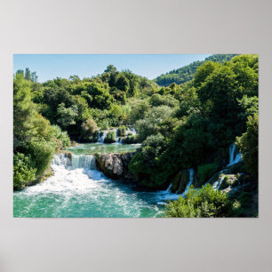 Wasserfall im Krka Nationalpark - Dalmatien, Kroat Poster