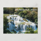 Wasserfall im Krka Nationalpark - Dalmatien, Kroat Postkarte (Vorderseite)