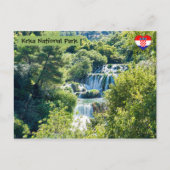 Wasserfall im Krka Nationalpark - Dalmatien, Kroat Postkarte (Vorderseite)